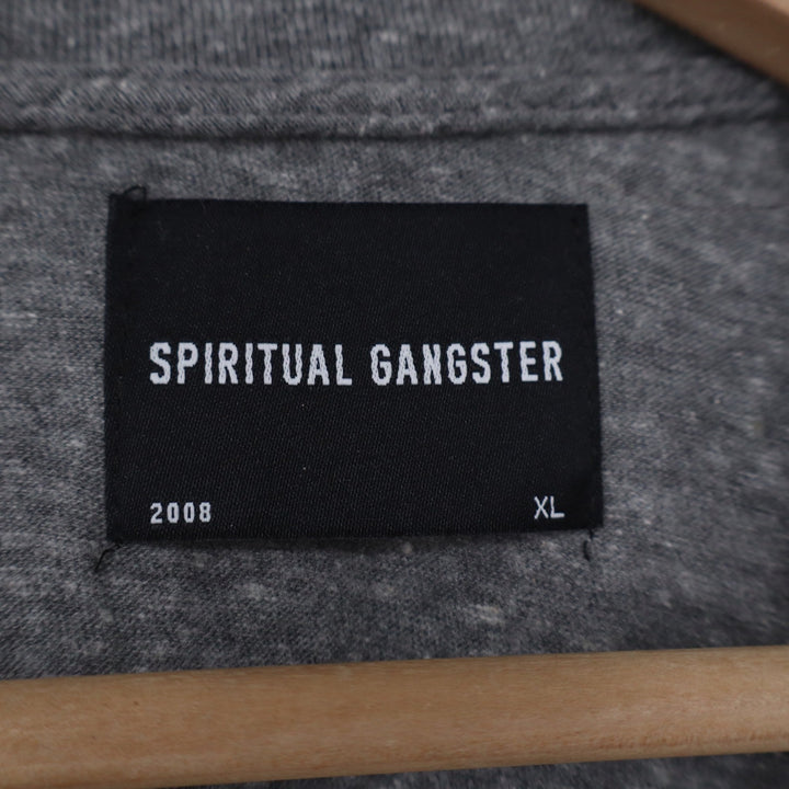 Spiritual Gangster Warrior Nova Callie Crop Muscle Tank Grey Star XL