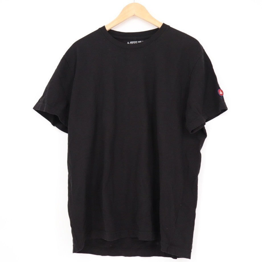 American Giant Mens Black Cotton Crew Neck T Shirt Size L Made in USA