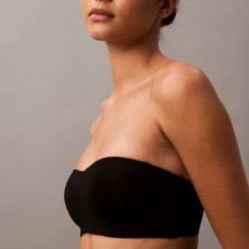Calvin Klein Adapt Bandeau Bra Womens M Black Strapless Wireless Full Coverage