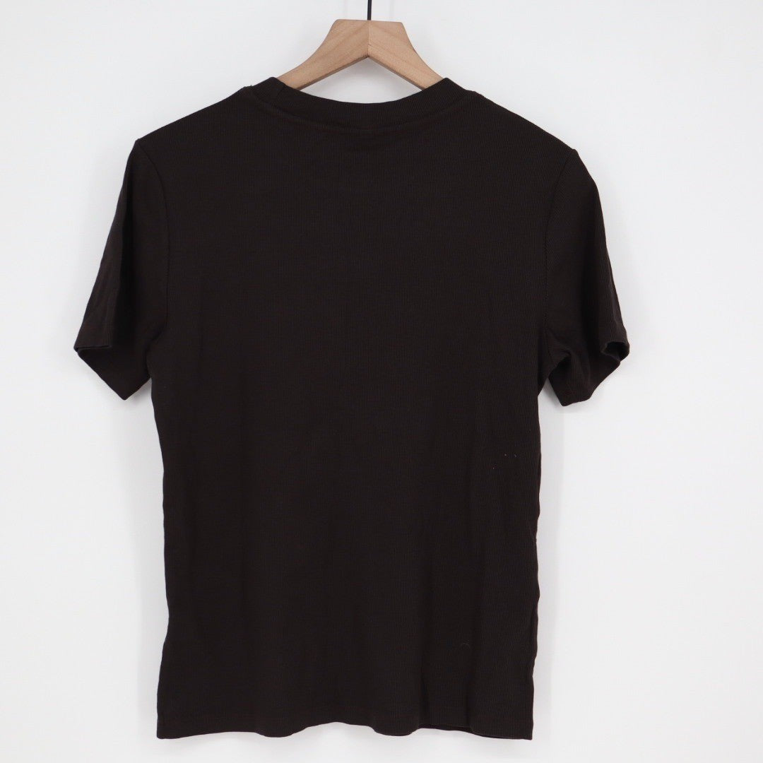 American Giant Women's Rib Crew Tee Made In USA Size XL