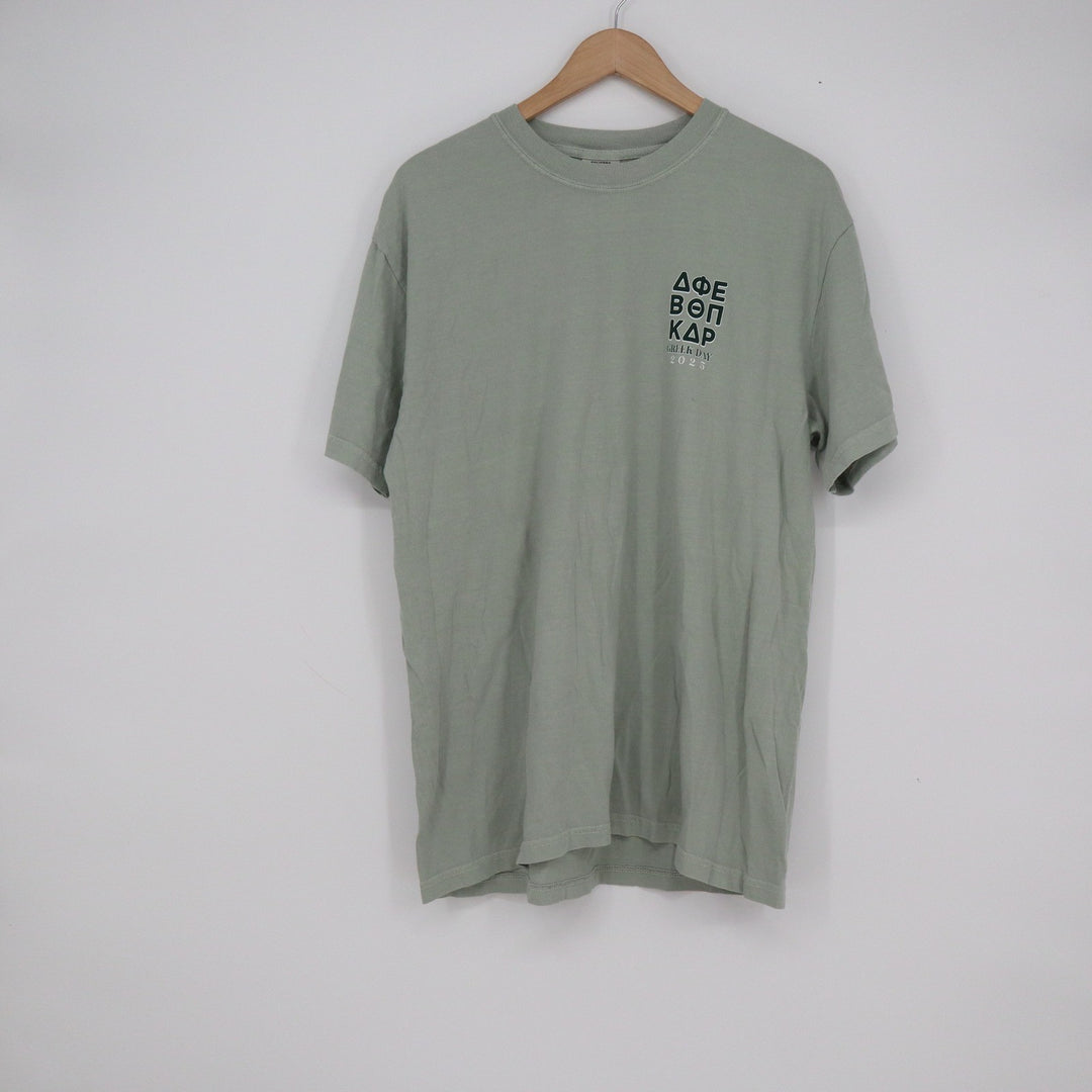 Comfort Colors WCU Greek Day 2025 Sage Green Graphic T-Shirt Mens Large