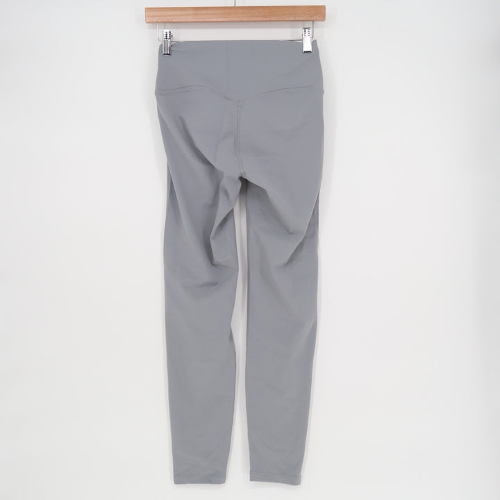 Lavento Ankle Leggings Womens 6 Gray Nylon Stretch Gym Training Yoga Workout
