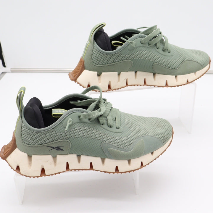 Reebok Zig Dynamica 2.0 Sage Green Running Shoes Womens Size 8.5
