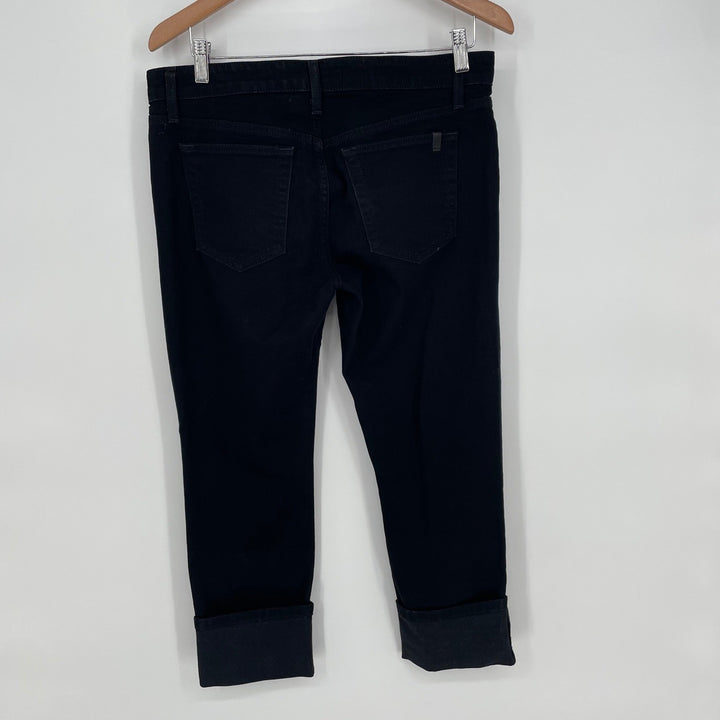 JOE'S Jeans Size 30 KIMORA Blue Black Denim Cropped Cuffed Ankle Pants