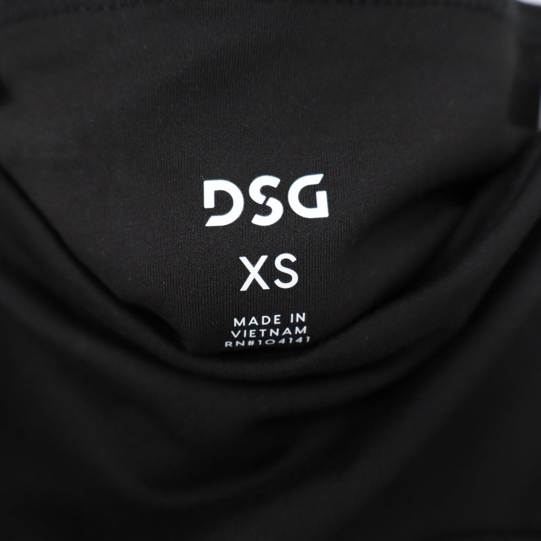 DSG Momentum Crop Womens XS Pure Black High Rise Athletic Pocket Leggings NEW