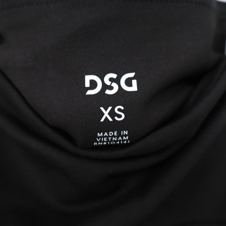DSG Momentum Crop Womens XS Pure Black High Rise Athletic Pocket Leggings NEW