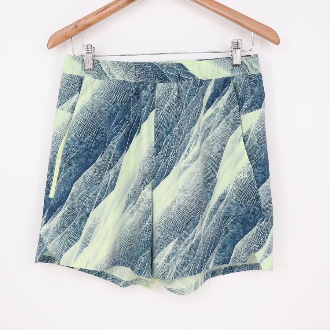 DSG Mens 6" Agility Short Navy Lime Abstract Graphic Training Gym S NEW