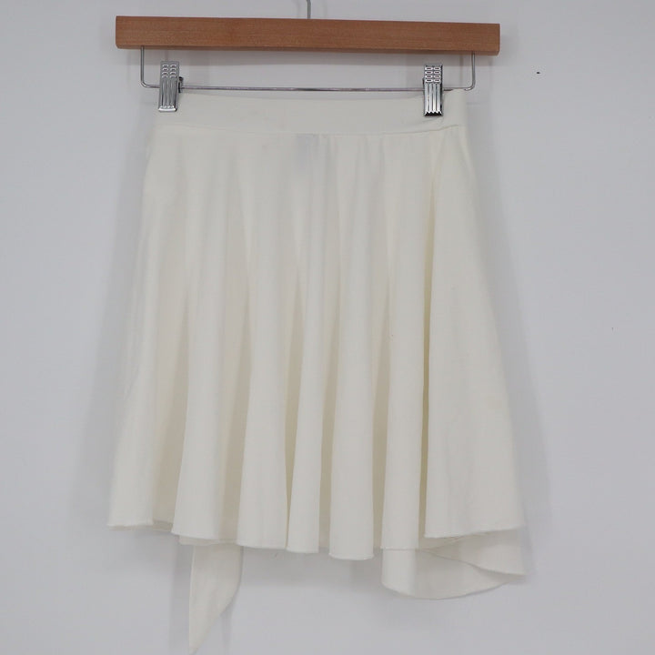 SHEIN Womens White Wrap Tie Waist Mini Skirt XS