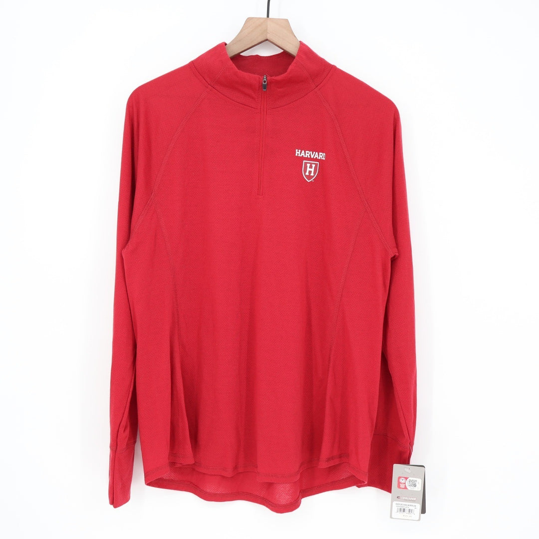 Colosseum Harvard University Womens XL Crimson Quarter Zip Pullover