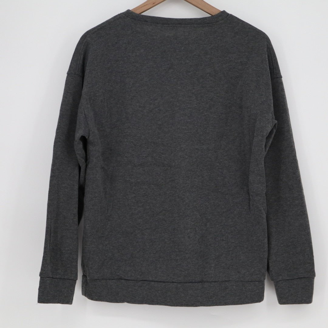 Sweatshirt Womens XL Gray Live By The Sun, Love By The Moon Graphic Crew Neck