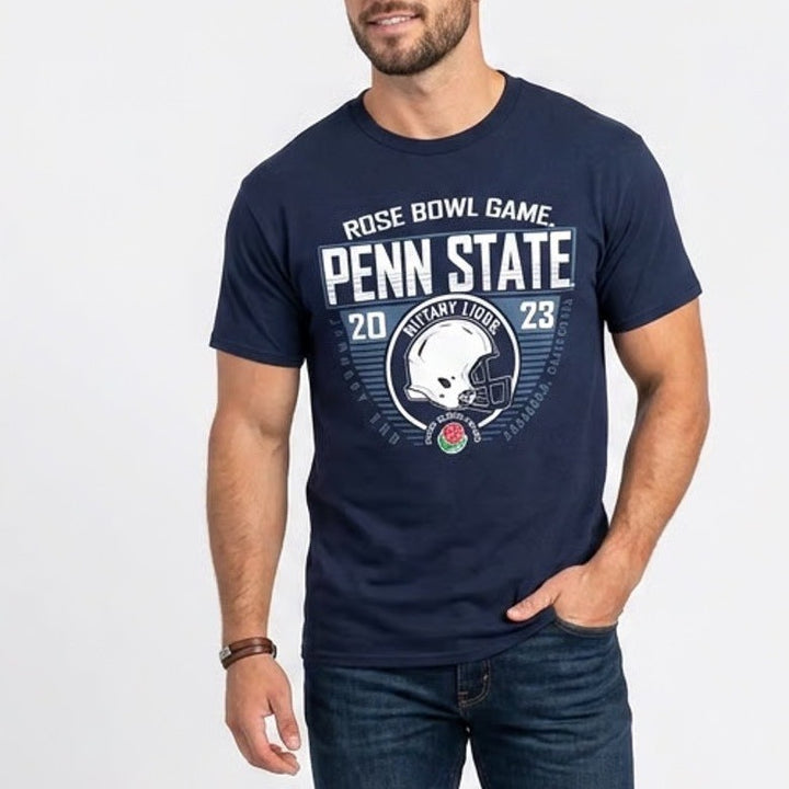 Blue 84 Penn State Nittany Lions 2023 Rose Bowl Game T-Shirt Navy Blue Mens L