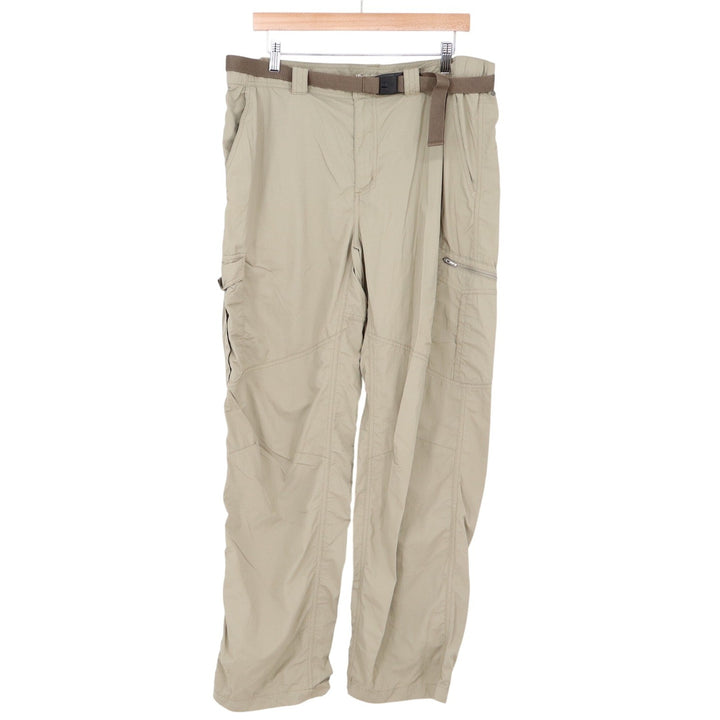Columbia Cargo Pants Mens 38x32 Omni-Shade Tan Sun Protection Belted Excellent