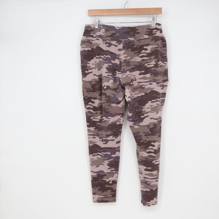 Knox Rose Womens XL Camo Moto Leggings Purple Brown Camouflage Stretch Pants