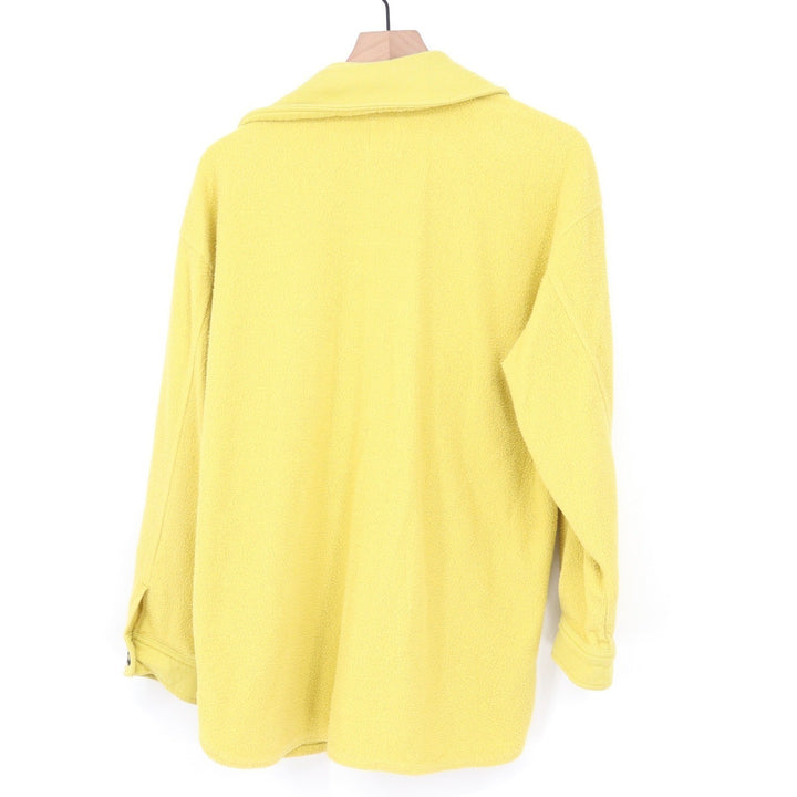 Wild Fable Womens Yellow Fleece Button Front Shacket Jacket Size M