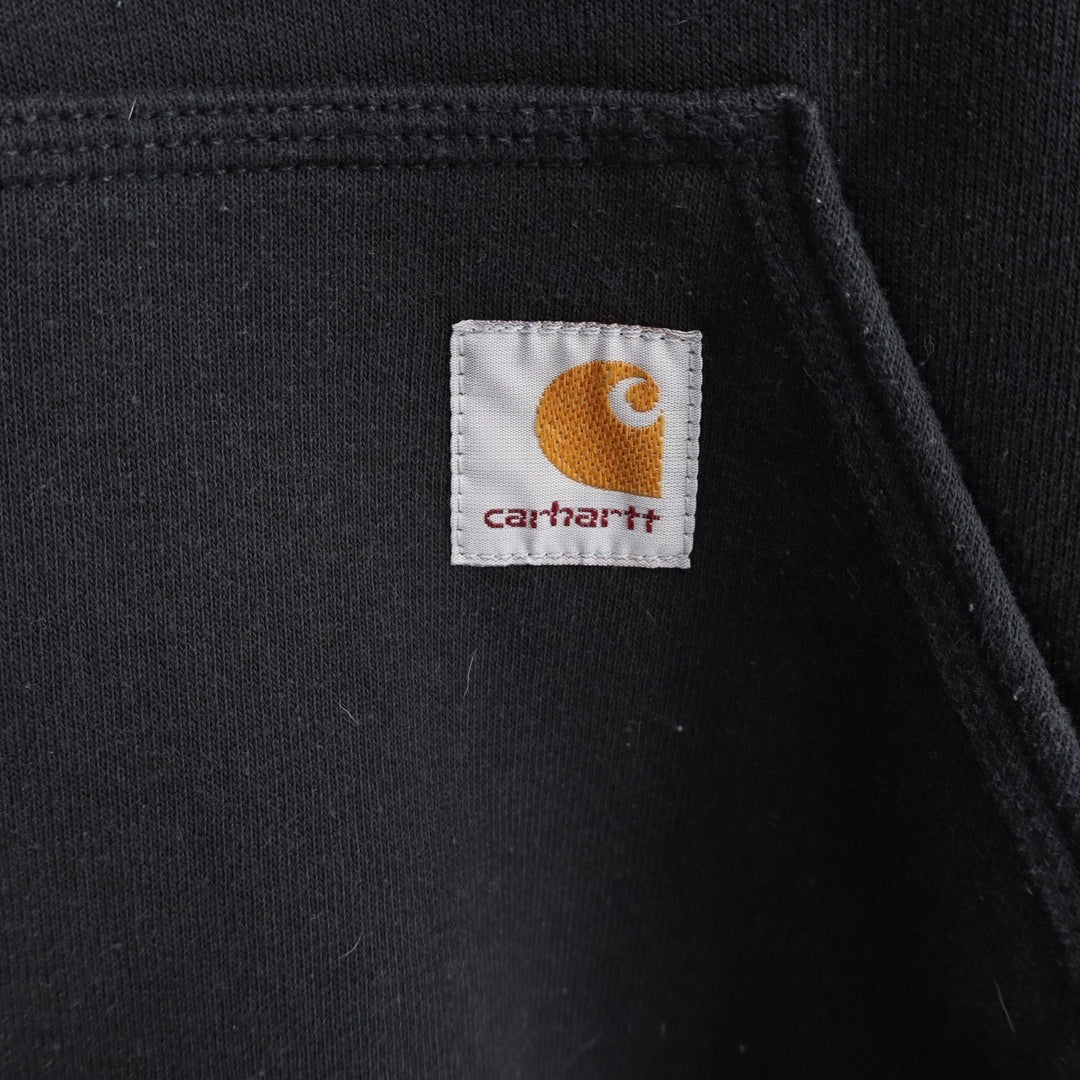 Carhartt Iconic Sweatshirt Men XL Black Cotton Logo Hooded Original Fit Pullover