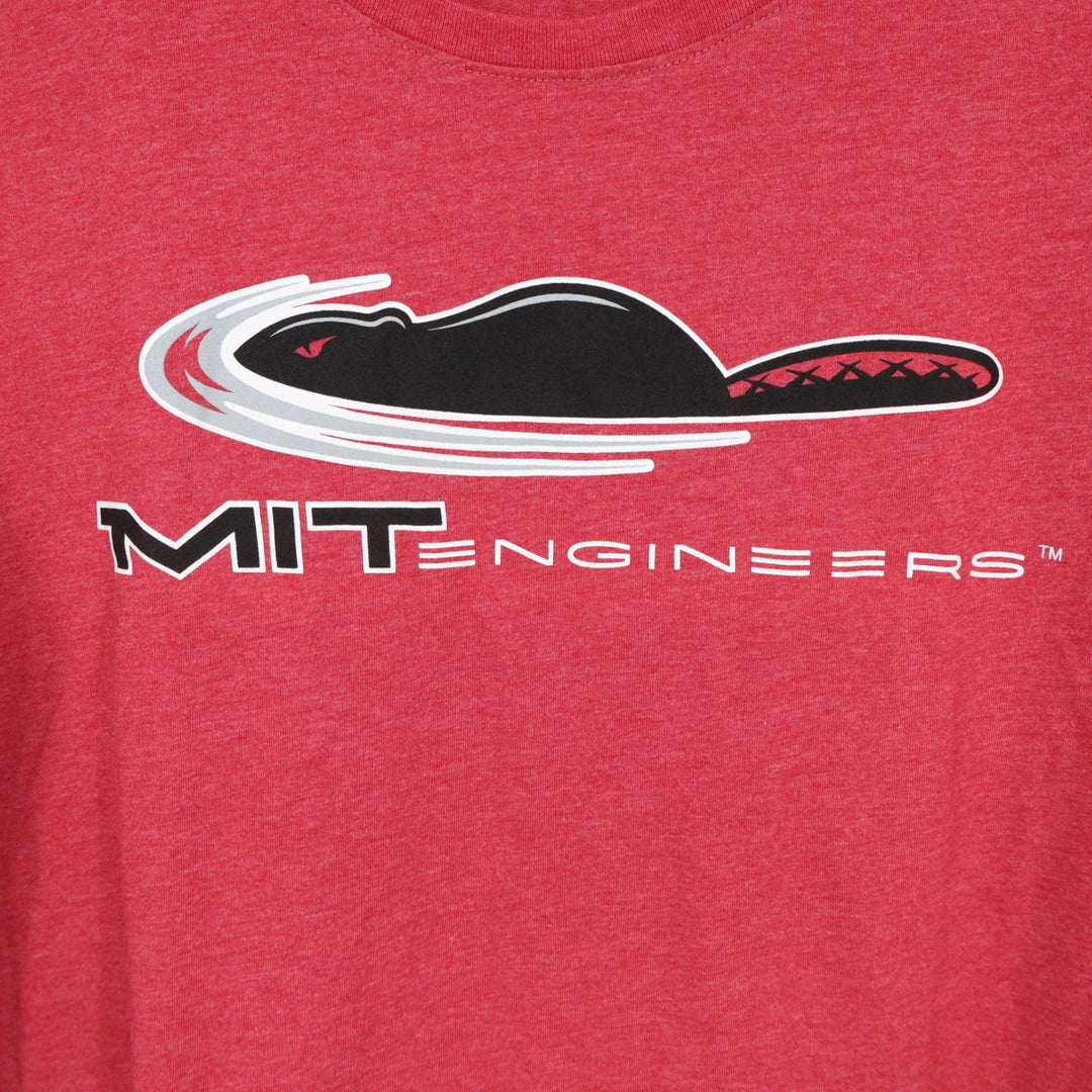 Colosseum MIT Engineers Graphic T-Shirt Heather Red XL NCAA Beaver Logo