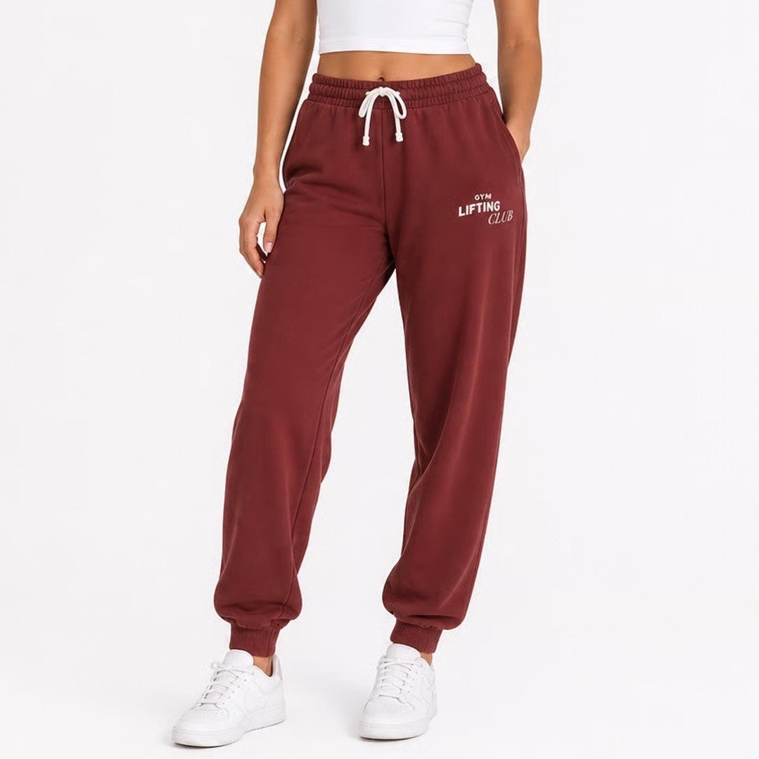 Gymshark Lifting Club Burgundy Joggers Sweatpants Size M