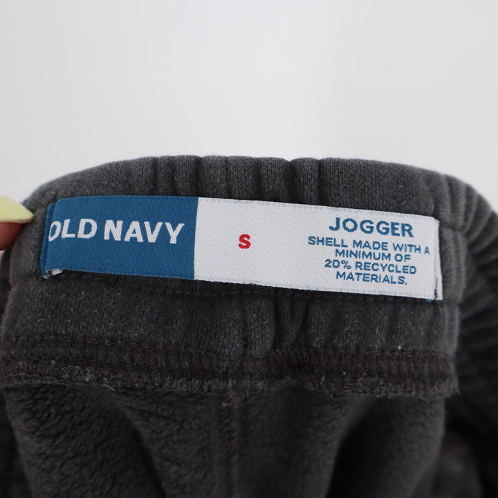 Old Navy Mens Small Jogger Sweatpants Charcoal Gray Fleece Drawstring