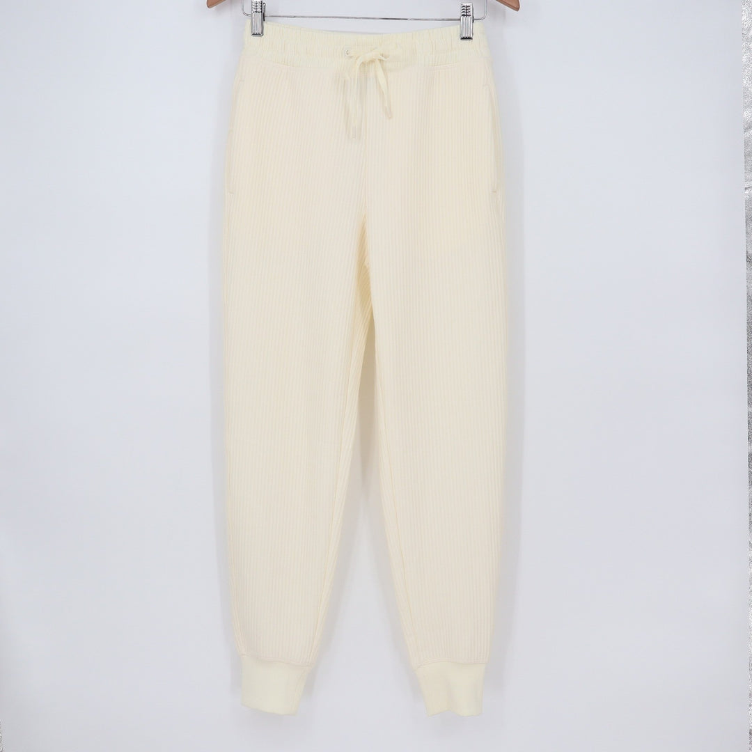 DSG So Soft Ottoman Jogger Womens XS Light Cream Ribbed Sweatpants NEW