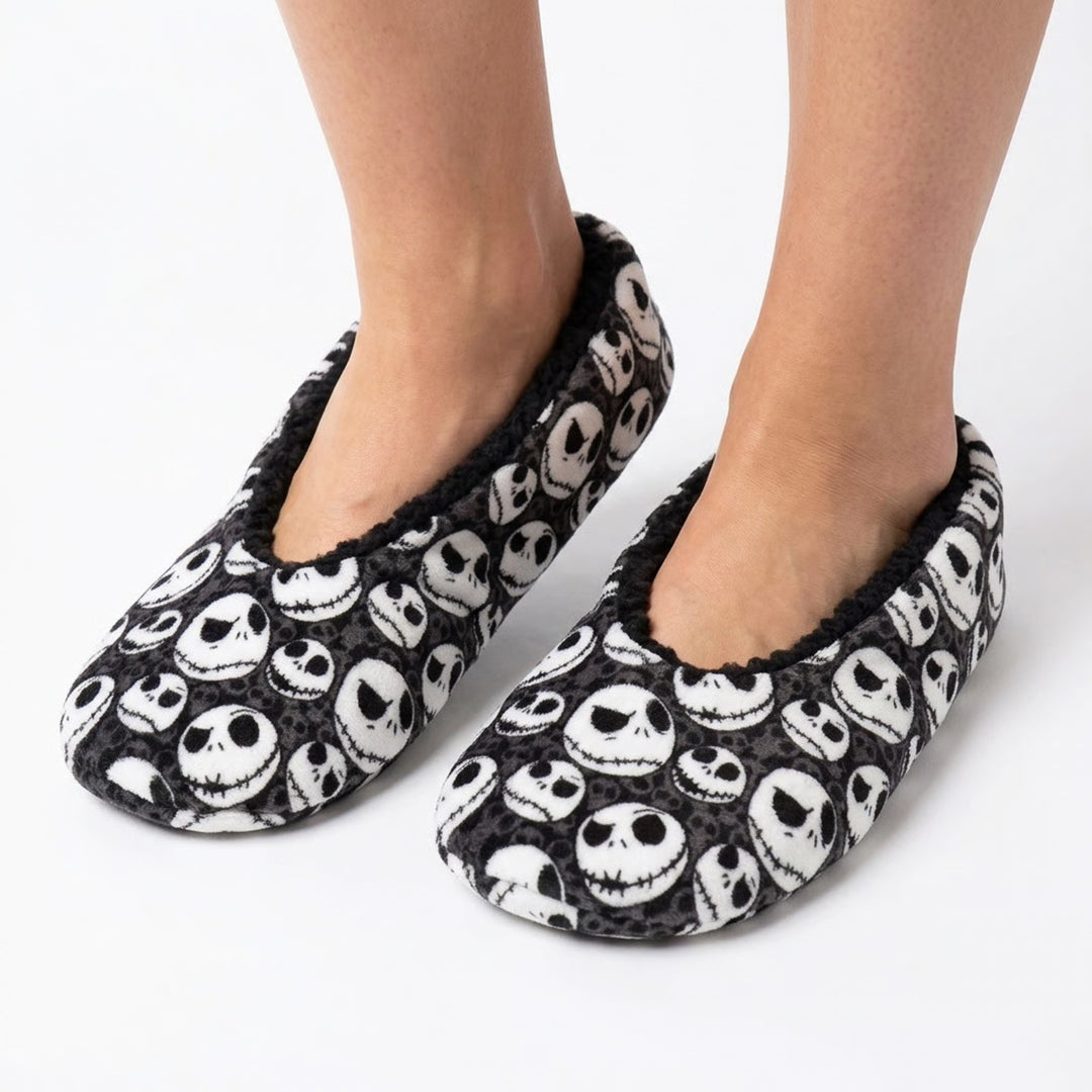 Disney Nightmare Before Christmas Jack Skellington Slipper Socks Black Grey