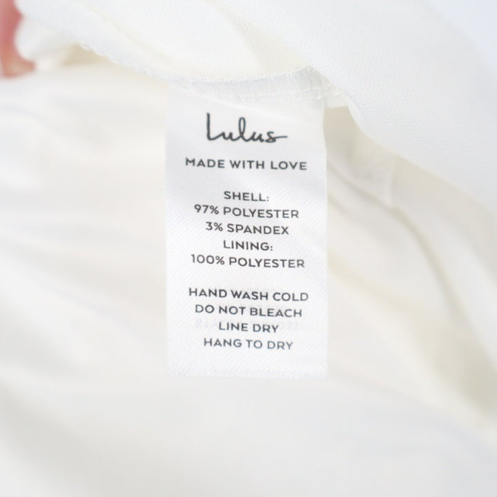 Lulus Hold Your Attention Midi Dress Womens Large White One-Shoulder Sleeveless