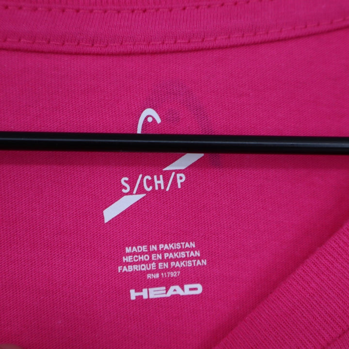 Head Womens Tennis Club Graphic Tee Shirt Proud Pink Small NEW