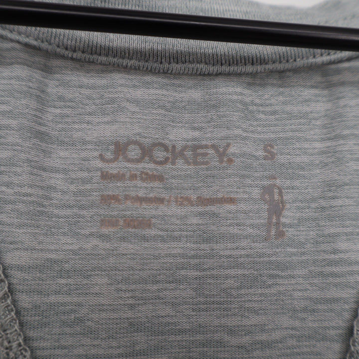 Jockey Womens Heather Gray Racerback Performance Workout Tank Top Size S