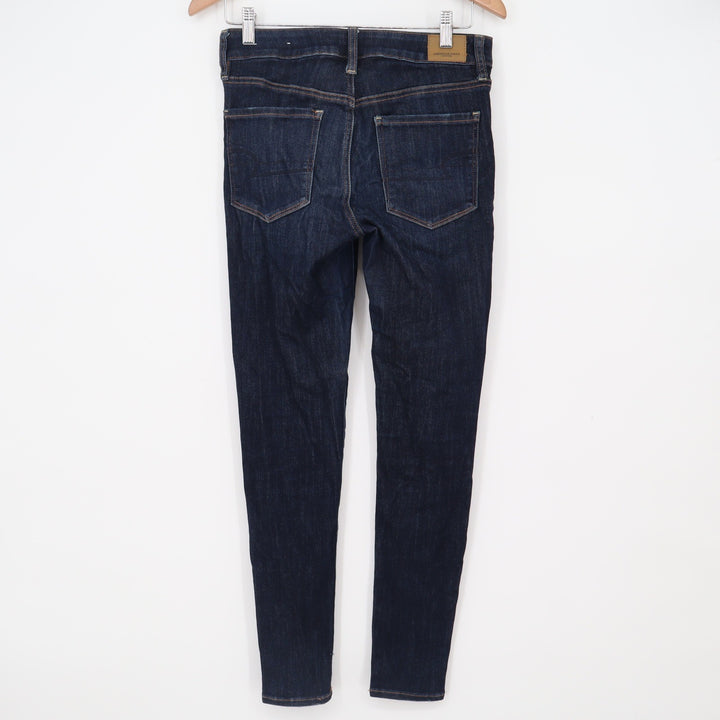 American Eagle Jeans Womens 6 Super Super Stretch X Dark Blue Skinny Excellent