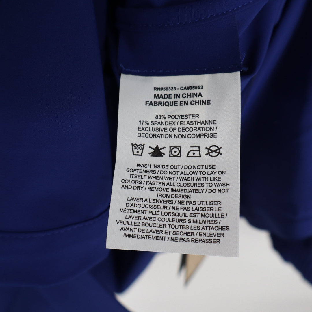 Nike 24.7 Dri-FIT Womens Royal Blue Snap Button Down Shirt Large NEW