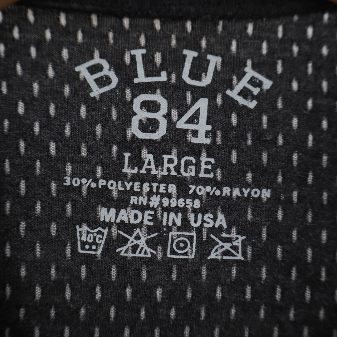 Blue 84 T-Shirt Womens Large Charcoal Gray Raglan Long Sleeve Crew Neck Pullover