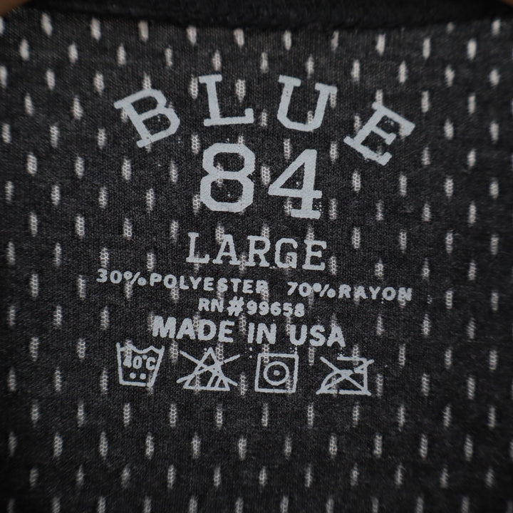 Blue 84 T-Shirt Womens Large Charcoal Gray Raglan Long Sleeve Crew Neck Pullover