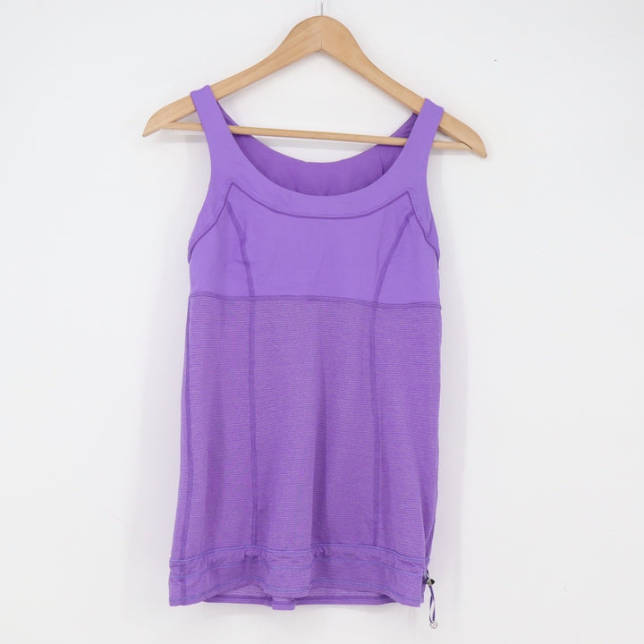 Lululemon Tank Top Womens Athletic Purple Mesh Cinch Hem Excellent