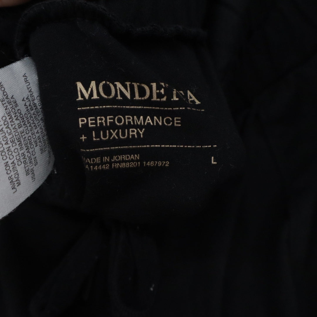 Mondetta Performance Luxury Black Joggers Womens Large Elastic Waist Tapered Leg