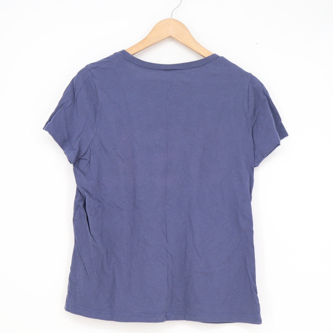 Grayson Threads Womens USA Graphic T-Shirt Navy Blue Cotton Size L