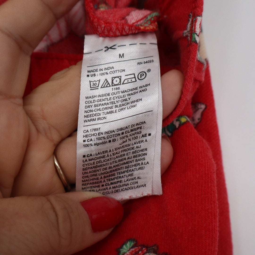 Old Navy Red Cotton Holiday Dog Print Pajama Pants Medium Christmas Loungewear