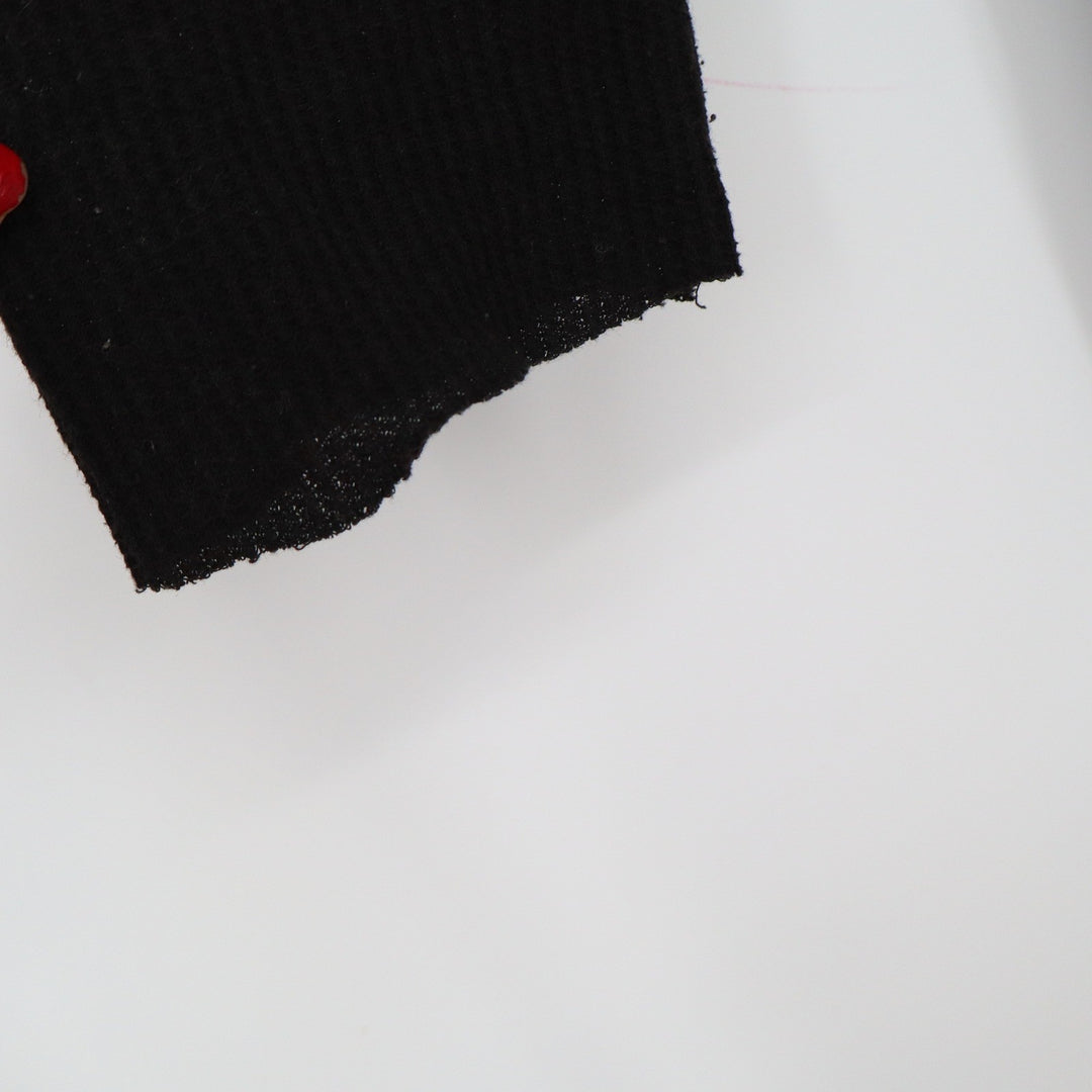 Fruit of the Loom Mens XL Black Waffle Knit Henley Long Sleeve Thermal Shirt