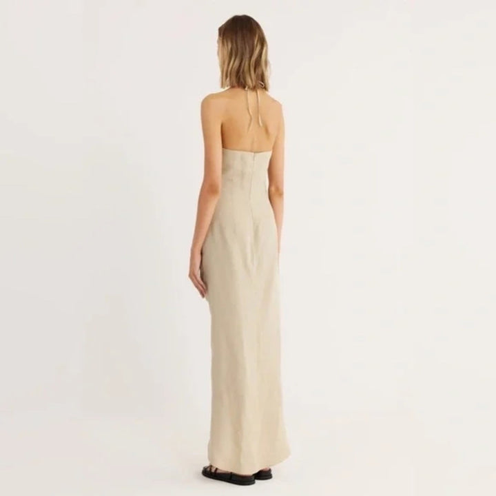 Rumer Estelle Halter Maxi Dress Size M