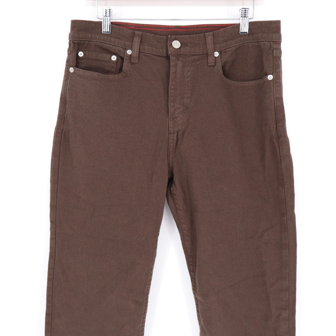 American Giant Roughneck Pants Men 32x30 Brown Cotton Stretch 5-Pockets Straight