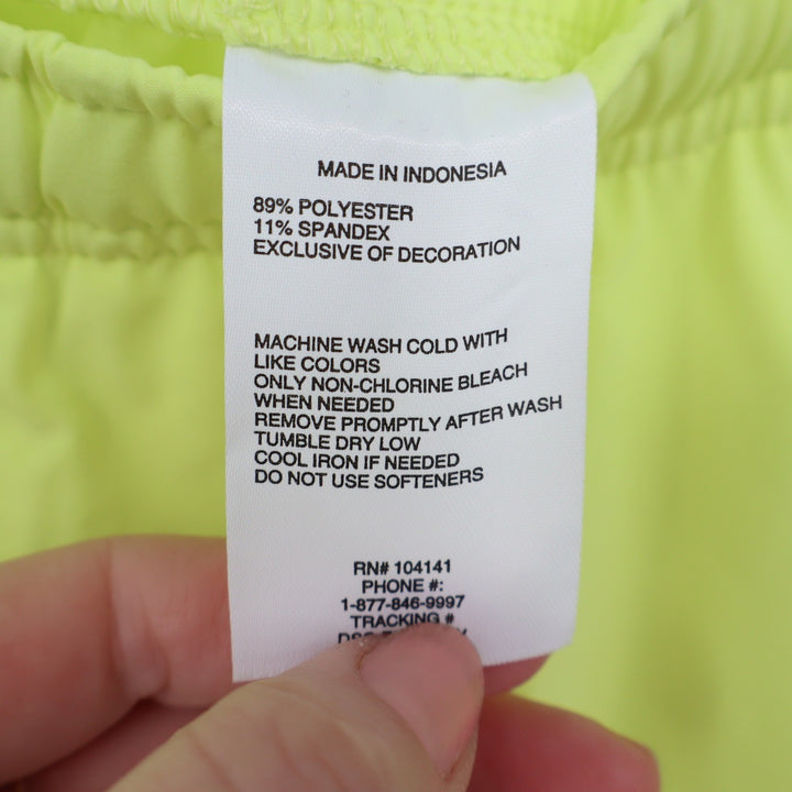 DSG Boys Agility Short Light Lime Neon Yellow Athletic Performance L 14-16 NEW