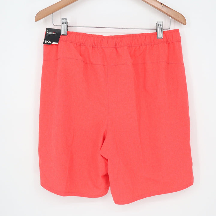 DSG Mens 8 Inch Agility Short Cabana Coral Heather Orange Pink M