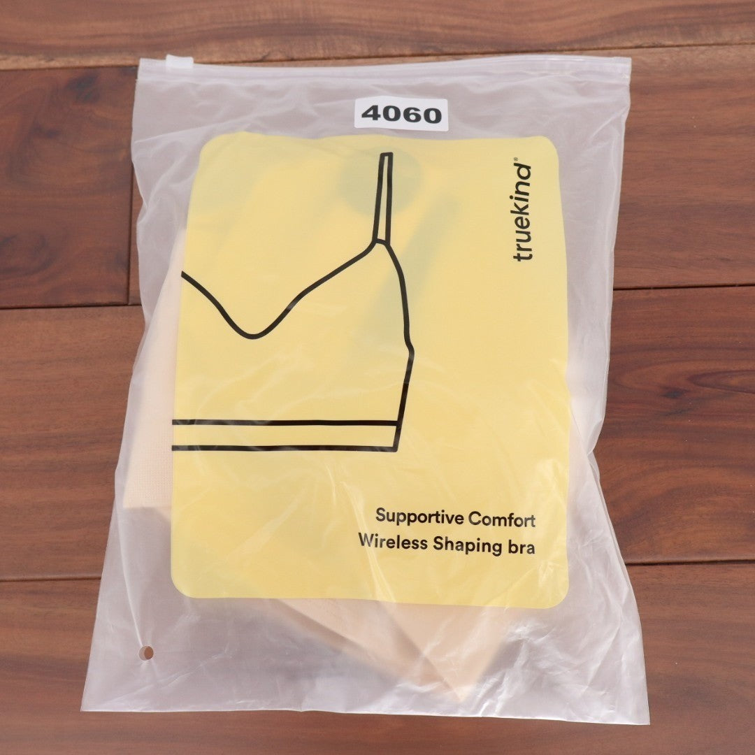 Truekind Supportive Comfort Wireless Shaping Bra Beige Large Seamless Stretch
