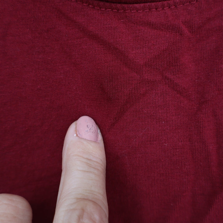 Ava & Viv Womens 1X Burgundy Red Scoop Neck Short Sleeve T-Shirt Cotton Modal