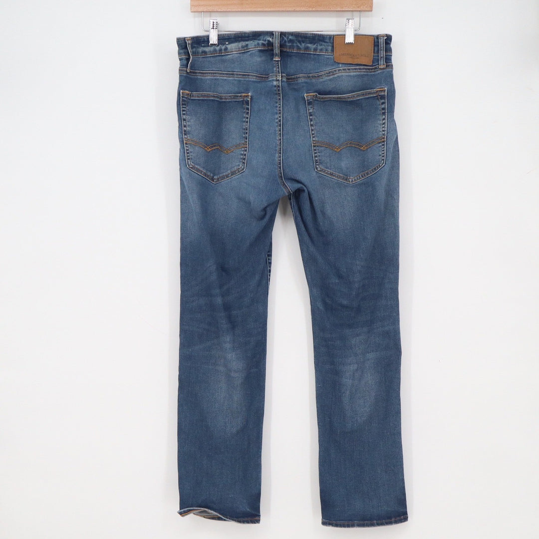 American Eagle Extreme Flex Mens 34x30 Medium Wash Blue Slim Straight Jeans