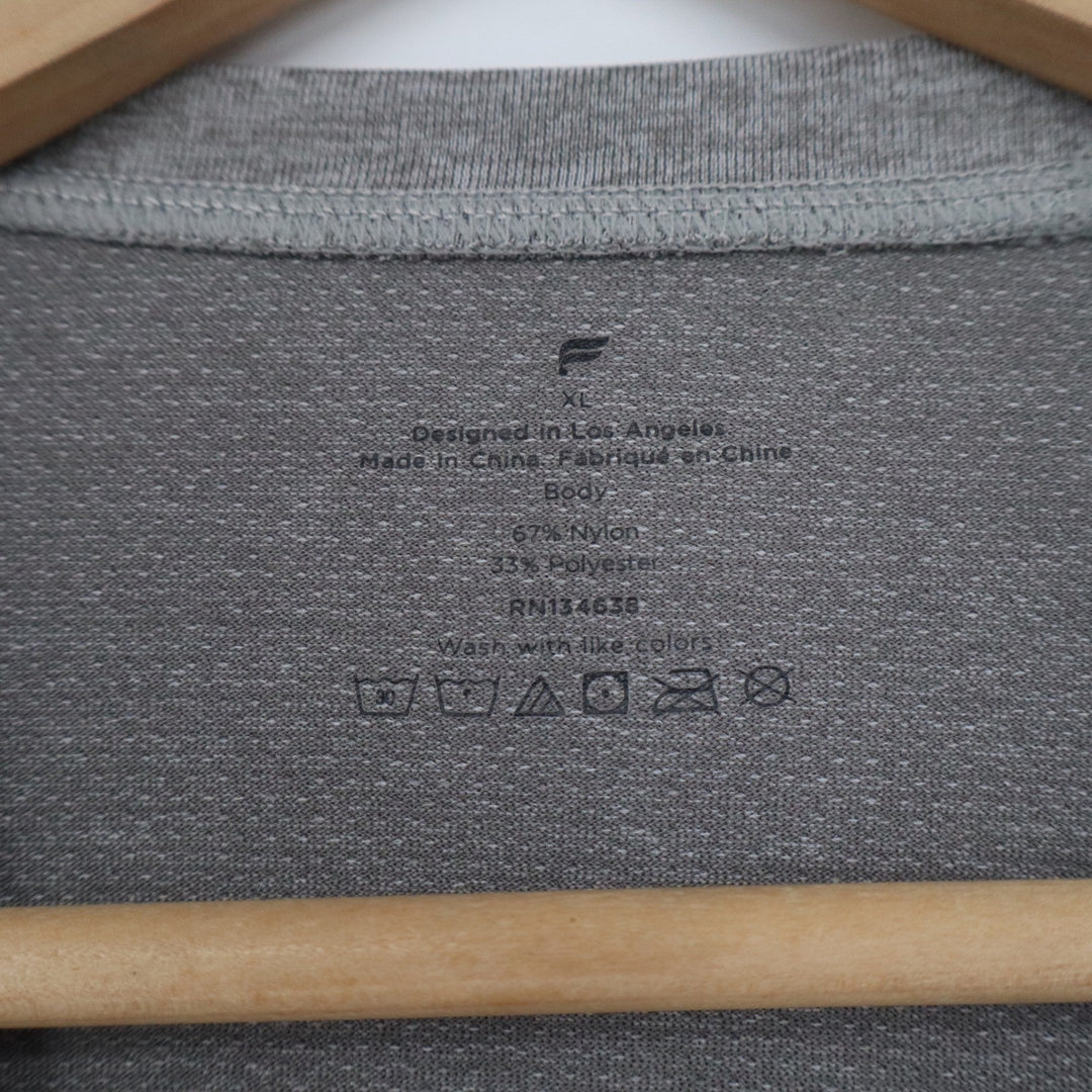 Fabletics Training Day Tee Mens XL Heather Grey Short Sleeve Active Shirt