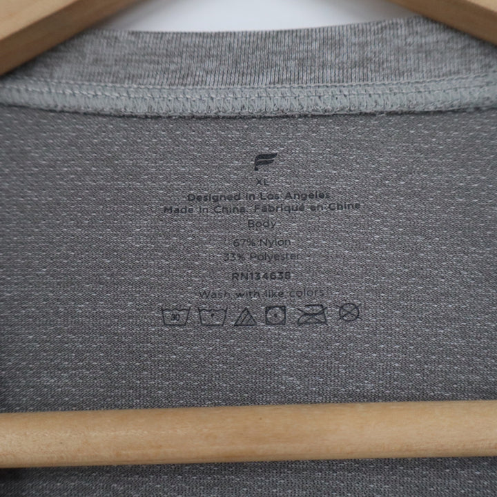 Fabletics Training Day Tee Mens XL Heather Grey Short Sleeve Active Shirt