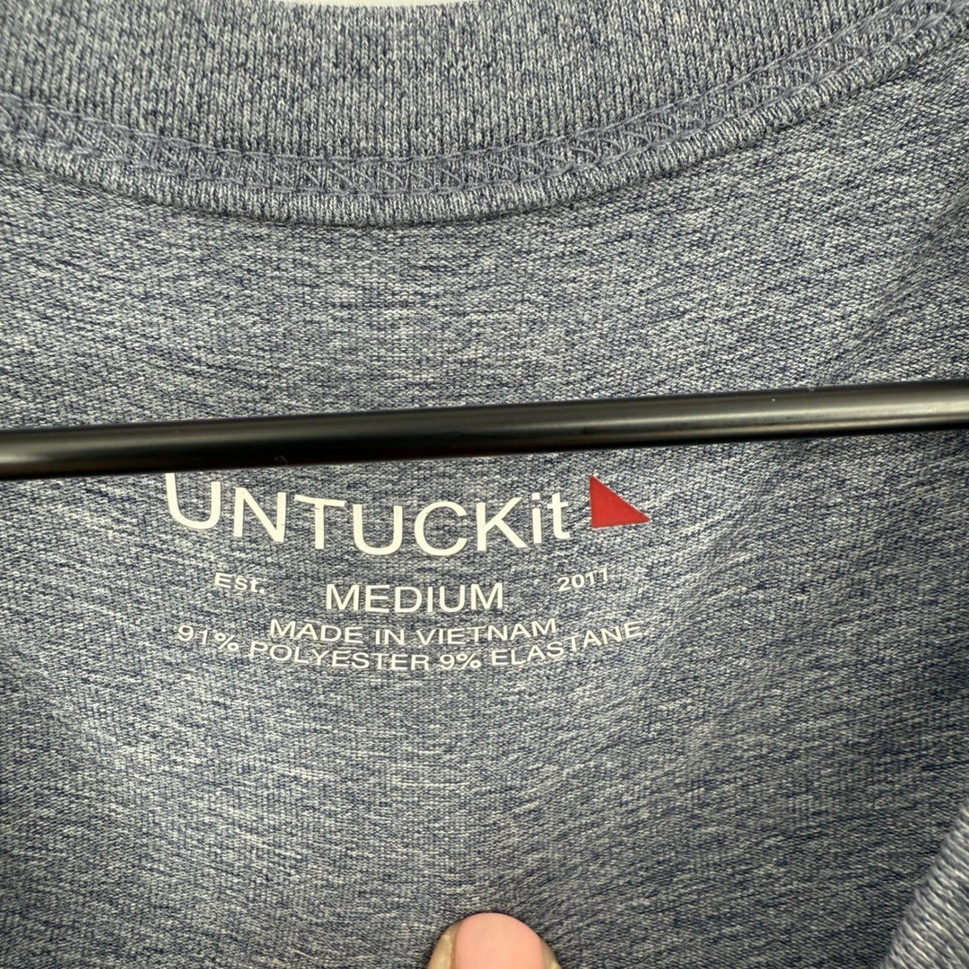 UNTUCKit Clarendon II Men's Grey Heathered Short Sleeve T Shirt Size M
