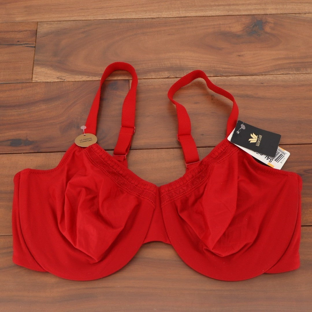Wacoal Perfect Primer Bra Womens 40DD Red Full Figure Adjustable Strap Underwire