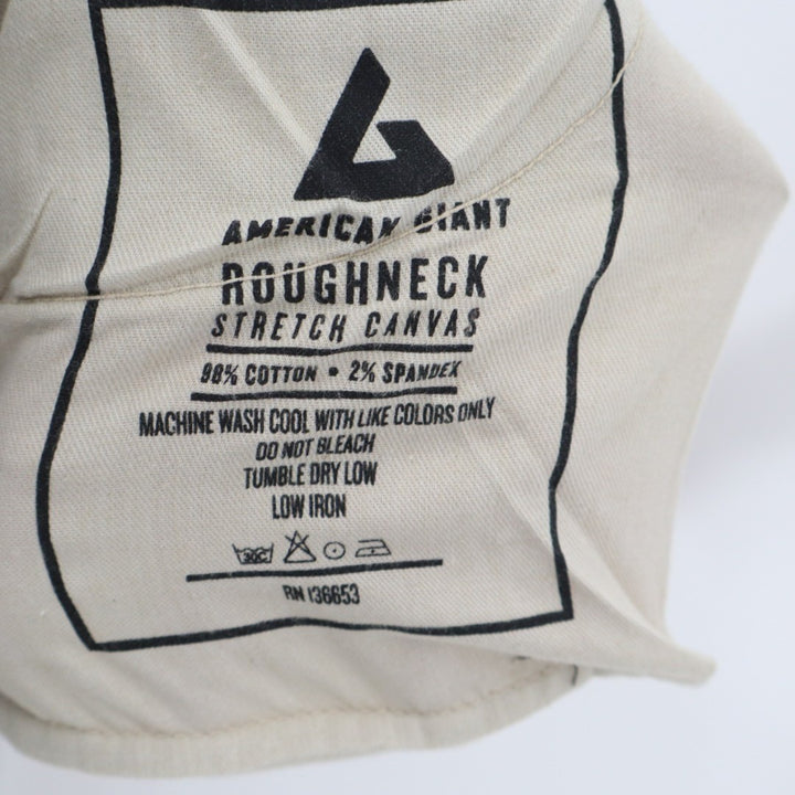 American Giant Roughneck Jeans Mens 36X30 Beige Cotton Stretch Straight Leg