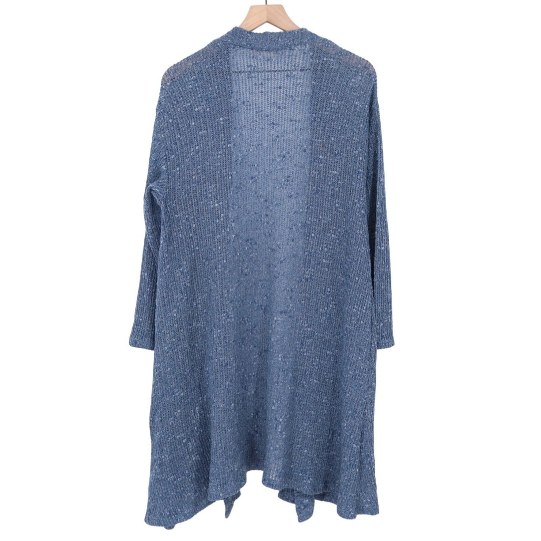 Altar'd State Cardigan Sweater Womens L Blue Open Knitted Long Sleeve Pullover