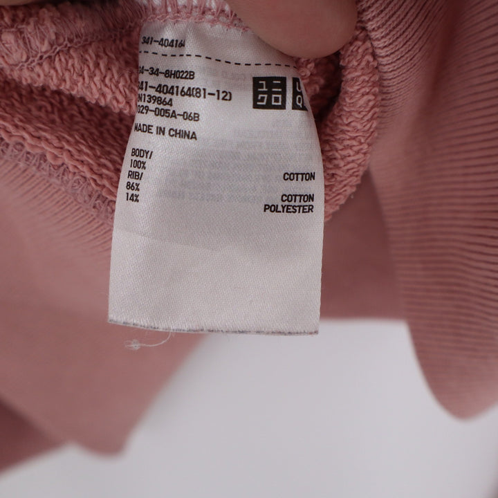 Uniqlo Pink Crew Neck Raglan Sleeve Cotton Sweatshirt Small